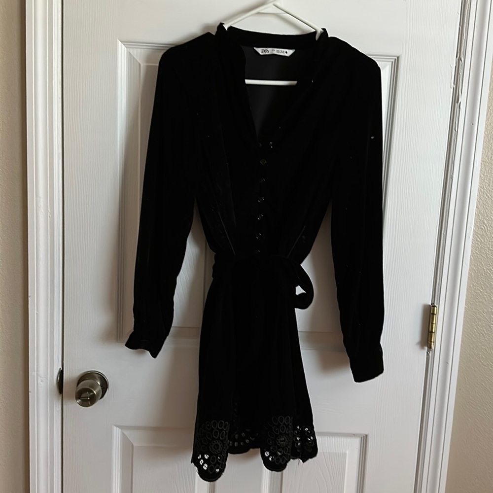 Zara Black Velvet dress